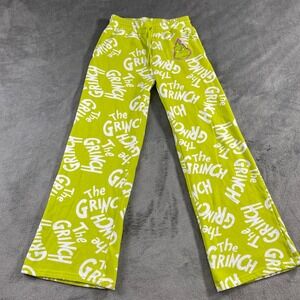 SOLD- The Grinch All Over Print Lounge Pants Lime Green XS Jogger Sweatpants‎